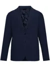 Giorgio Armani Men Wool Jacket In Blue