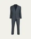 Giorgio Armani Men's Wool Micro-houndstooth Two-piece Suit In Gray