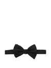 Giorgio Armani Bowtie With Adjustable Strap And Bow Design In Black