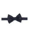 Giorgio Armani Textured Silk Bow Tie With Adjustable Strap In Blue