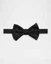 Giorgio Armani Ribbed Bow Tie In Black