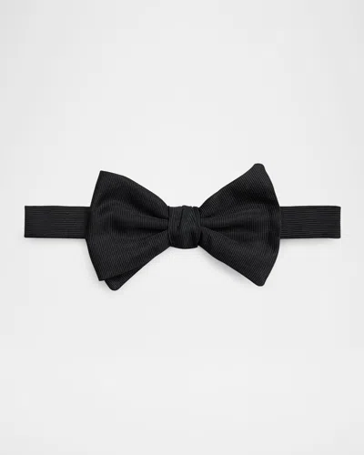 GIORGIO ARMANI MEN'S WOVEN SILK BOW TIE