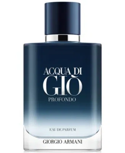 Giorgio Armani Mens Acqua Di Gio Profondo Eau De Parfum Fragrance Collection In Blue
