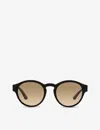 Giorgio Armani Mens Black Ar8146 Panthos-frame Bio-acetate And Crystal Sunglasses In Black