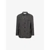 Giorgio Armani Mens  Graphic-print Single-breasted Woven Blazer Jacket
