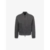 Giorgio Armani Mens Excalibur Herringbone Relaxed-fit Cashmere Jacket In Gray