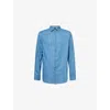Giorgio Armani Official Store Denim Collection Cotton Denim Shirt In Blue