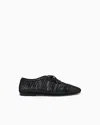 Giorgio Armani Mesh And Nappa Leather Lace-ups In Black