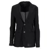 Giorgio Armani Mesh Back Blazer In Black Polyamide In Black