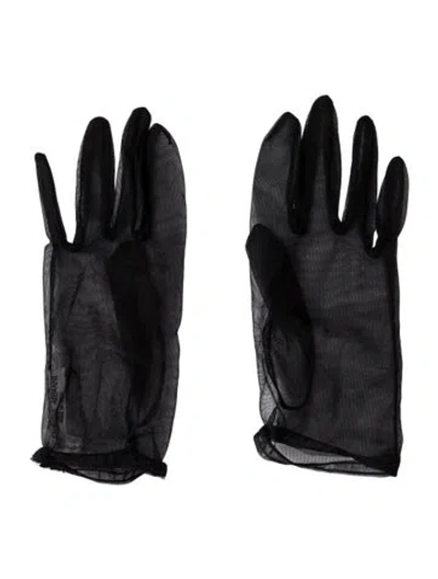 Pre-owned Giorgio Armani Mesh Gloves In Black
