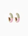 Giorgio Armani Metal And Enamel Semi-circular Earrings In Patterned
