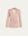 Giorgio Armani Metallic Bonded Jersey One-button Blazer In Solid Light/pastel P
