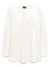 Giorgio Armani Metallic-effect Shirt In Neutrals