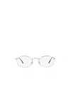 Giorgio Armani Metallic Round-frame Glasses In White