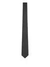 Giorgio Armani Cravate En Soie Et Cachemire Jacquard In Black