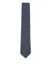 Giorgio Armani Micro-dot Tie In Blue