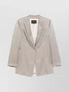 Giorgio Armani Jacquard Blazer In Gray