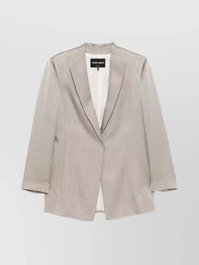 GIORGIO ARMANI MICRO JACQUARD VISCOSE CUPRO JACKET