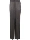 Giorgio Armani Women's Pantalone Micro Jacquard Viscosa Cupro In Grey