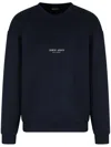 Giorgio Armani Men's Micromodal Jersey Crew Neck Sweatshirt In Blue