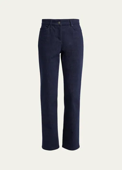 Giorgio Armani Mid-rise Straight-leg Jeans In Blue