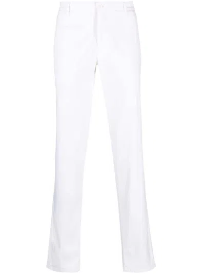 Giorgio Armani Mid-rise Straight-leg Trousers In Solid White