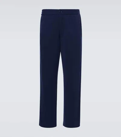 Giorgio Armani Mid-rise Straight Pants In Blue