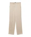 Giorgio Armani Silk Trousers In Nude