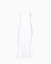 Giorgio Armani Double Silk Satin Spaghetti-strap Maxi Dress In White