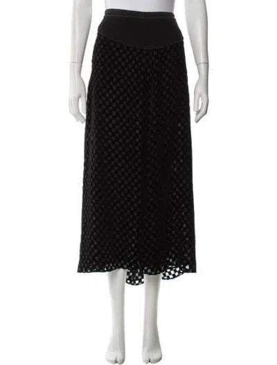 Pre-owned Giorgio Armani Midi Length Skirt In Black