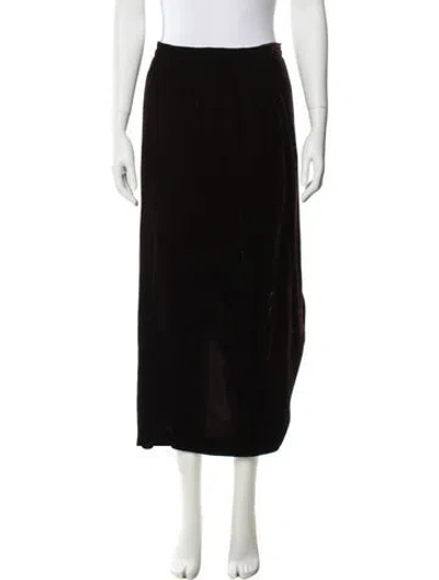 Pre-owned Giorgio Armani Midi Length Skirt In Black