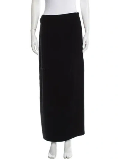 Pre-owned Giorgio Armani Midi Length Skirt In Black