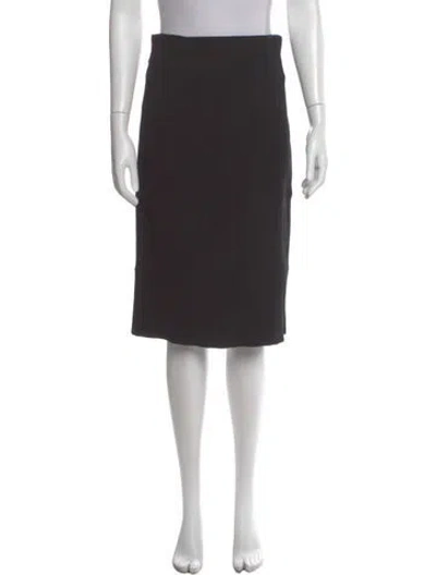 Pre-owned Giorgio Armani Midi Length Skirt In Black