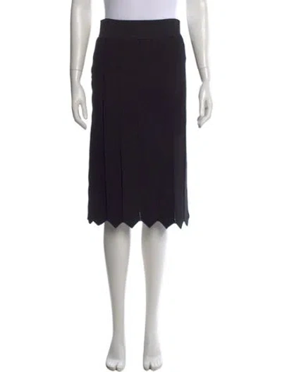 Pre-owned Giorgio Armani Midi Length Skirt In Black