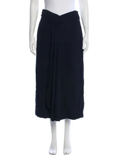 Pre-owned Giorgio Armani Midi Length Skirt In Blue
