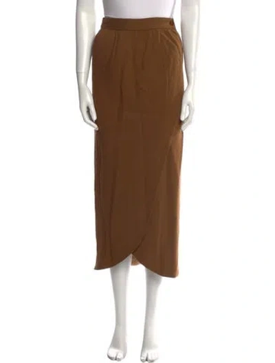 Pre-owned Giorgio Armani Midi Length Skirt In Neutral