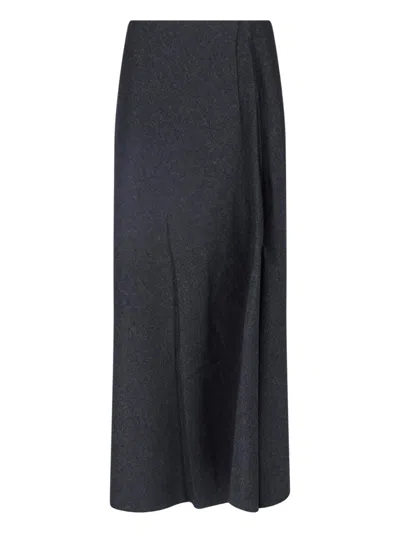 Giorgio Armani High Waist Skirt Comfortable Draped Pleated In Black