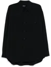 Giorgio Armani Midnight Blue Cotton Shirt With Classic Collar