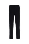 Giorgio Armani Midnight Blue Stretch Wool Pant In Blue