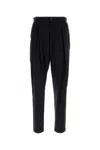 Giorgio Armani One Pence Trousers In Blu