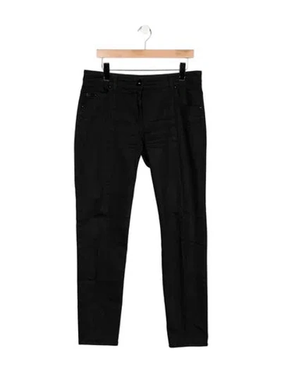 Pre-owned Giorgio Armani Mid-rise Straight Leg Jeans In Black