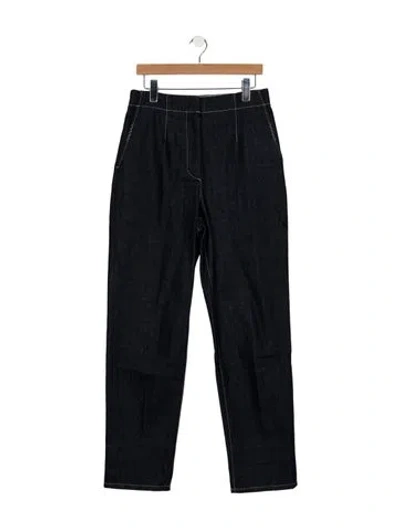 Pre-owned Giorgio Armani Mid-rise Straight Leg Jeans In Blue