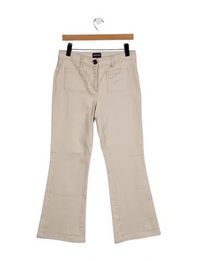 Pre-owned Giorgio Armani Mid-rise Straight Leg Jeans In Neutral