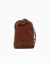 Giorgio Armani Drawstring Suede Shoulder Bag