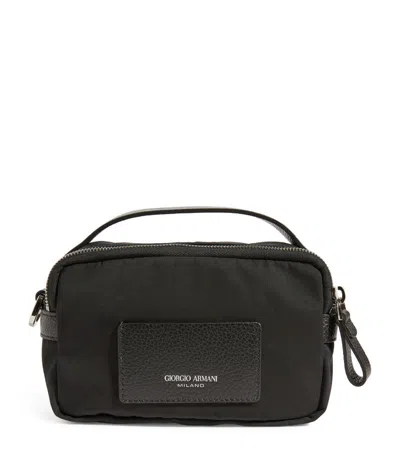 Giorgio Armani Mini Crossbody Bag In Gray