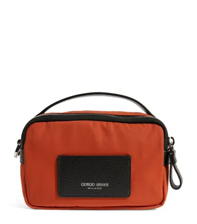 Giorgio Armani Mini Crossbody Bag In Orange