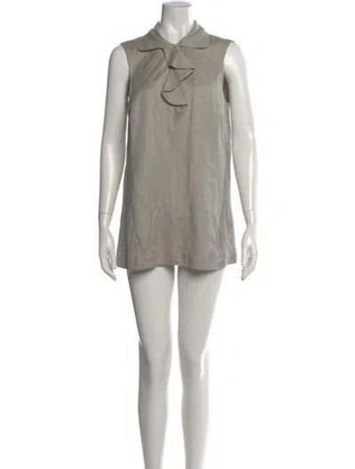 Pre-owned Giorgio Armani Mini Dress In Gray