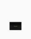 Giorgio Armani Official Store Mini La Prima Trifold Wallet In Palmellato Leather In Black