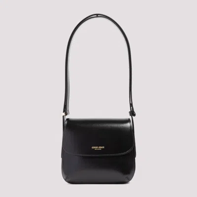 Giorgio Armani Mini Leather Shoulder Handbag In Black