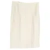 Giorgio Armani Mini Pencil Skirt In White Linen In White